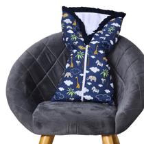 Saco de Dormir para Bebê Inverno Estampado Acolchoado com Zíper 100% Algodão - Mãe e Filho