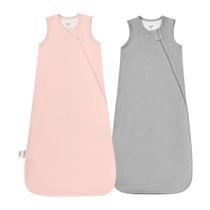 Saco de dormir para bebês EasyFi Rayon Bamboo, 0,5 tog, pacote com 2 unidades, rosa e cinza