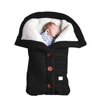 Saco de dormir para bebês insular Warm Winter Knit Wool 0-12M (preto)