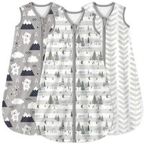 Saco de dormir para bebês Yoofoss de 0 a 6 meses, 0,5 tog, 100% algodão, pacote com 3 Saco de dormir para bebês Yoofoss de 0 a 6 meses, 0,5 tog, 100% algodão, pacote com 3