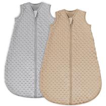 Saco de dormir para bebês Yoofoss Fleece de 0 a 6 meses com bolinhas de pelúcia TOG 1.5