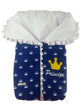 Saco de Dormir Porta Bebê com Ziper Coroa Príncipe - Calupa