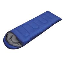 Saco de Dormir Solteiro Envelope Impermeável Acampamento Ultraleve Adulto Azul Escuro 210*74*4cm WCT FITNESS