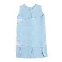 Saco de Dormir Swaddle em Algodão Egípcio Azul Primavera Verão - Casulo