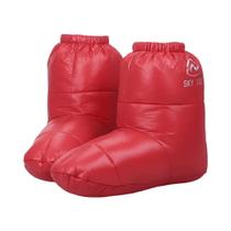 Saco De Dormir Térmico De Inverno Com Penas De Pato Branco, Botinhas Impermeáveis Para Cobrir Os