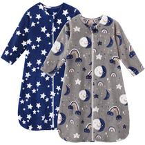 Saco de Dormir Unnivoll Fleece para Bebês (12-18 Meses) - 2.0 Tog - Azul e Cinza