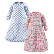 Saco de dormir vestível de algodão para bebês de manga comprida Hudson Baby 18-24M