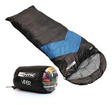 Saco De Dormir Viper Nautika C/ Capus 5 A 12ºc Azul e Preto