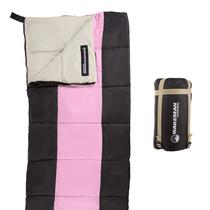 Saco de dormir Wakeman Outdoors Lightweight Kids rosa/preto