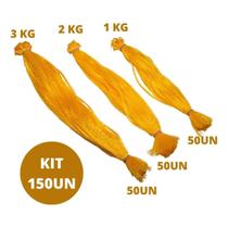 Saco De Laranja Rede Frutas Redinha Amarela Saquinho 150 Uni Cor Amarelo