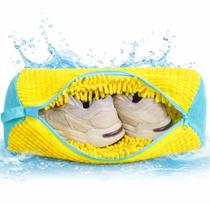 Saco de Lavagem de Tênis Proteção de Calçados para Máquina de Lavar Resistente com Zíper Reforçado