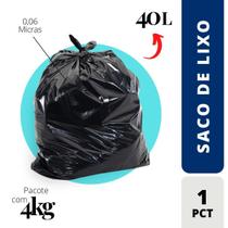 Saco De Lixo 0,06 Resistente Com 4Kg - Saco De Lixo 0,06 Resistente Com 4Kg -