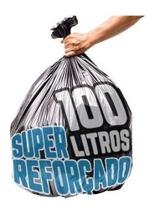 Saco De Lixo 100 Litros 100Un Preto Super Reforçado