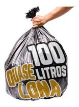 Saco De Lixo 100 Litros 200 Un Preto Quase Lona