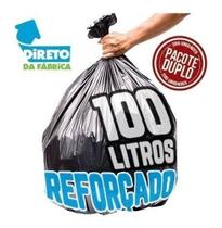 Saco De Lixo 100 Litros 200 Un Preto Reforçado