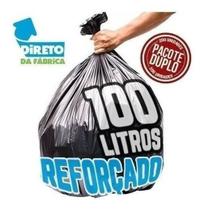 Saco De Lixo 100 Litros 200 Un Preto Reforçado