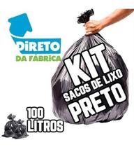 Saco De Lixo 100 Litros 300 Un Preto Reforçado