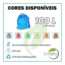 Saco De Lixo 100 Litros Colorido Reforçado 0,10 Micras 100u