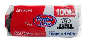 Saco de Lixo 100 Litros com 25 unidades - embalixo