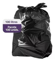 Saco de lixo 100 litros comum c/ 100 un