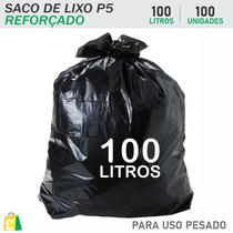 Saco De Lixo 100 Litros Reforçado 100 Unidades Resistente P5