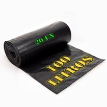 Saco De Lixo 100 Litros Rolinho 20 Unidades Uso Pesado Reforçado Resistente Grosso Cor Preto