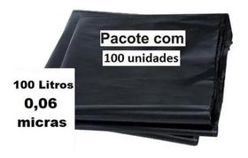 Saco De Lixo 100 Litros Super Reforçado P6- Pct 100 Unidades
