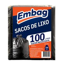 Saco de lixo 100 Litros Super Resistente 100 Un Embag