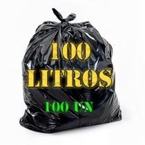 Saco De Lixo 100 Litros Uso Leve 100 Unidades Prime Bag Cor Preto Resistente