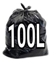 Saco De Lixo 100lts Preto Gram. 0,12mm Reforçado C/25 Unids