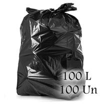 Saco De Lixo 100lts Reforçado - Preto - C/ 100 Unidades