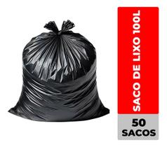 Saco De Lixo 100lts Reforcado Preto com 50 Unidades Saco De Lixo 100lts Reforcado Preto com 50 Unidades