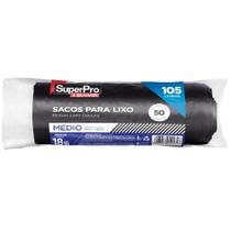 Saco De Lixo 105 Litros Preto Resistente SuperPro 50un Saco De Lixo 105 Litros Preto Resistente SuperPro 50un