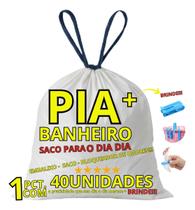 Saco De Lixo 10l Pia Banheiro Lavanda Com Alça 40un +brinde Saco De Lixo 10l Pia Banheiro Lavanda Com Alça 40un +brinde