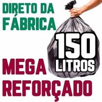 Saco De Lixo 150 Litros 100 Un Preto Mega Reforçado