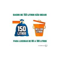 Saco De Lixo 150 Litros Longo 100 Un Preto Extra Reforçado