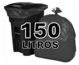 Saco de lixo 150 litros super reforçado grosso c/ 20 un