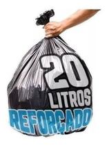 Saco De Lixo 20 Litros 100 Un Preto Reforçado Mega Oferta