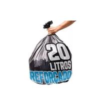 Saco De Lixo 20 Litros 100 Un Preto Reforçado Mega Oferta
