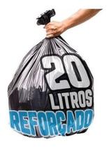 Saco De Lixo 20 Litros 200 Un Preto Reforçado