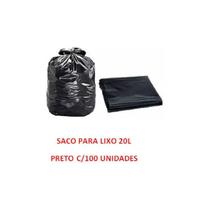 Saco De Lixo 20 Litros C/100 Unidades ( Preto ) Reforçado Saco De Lixo 20 Litros C/100 Unidades ( Preto ) Reforçado
