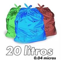 Saco De Lixo 20 Litros Colorido 500 Unidades