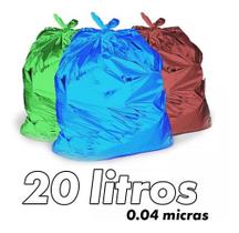 Saco De Lixo 20 Litros Colorido 500 Unidades