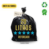 Saco De Lixo 20 Litros Preto Reforçado Com 1kg Saco De Lixo 20 Litros Preto Reforçado Com 1kg