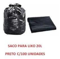 Saco De Lixo 20 Litros Reforçado c/100 unidades - 20 L Sustentável, Reciclavel