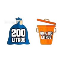 Saco De Lixo 200 Litros 200 Un Preto Reforçadíssimo