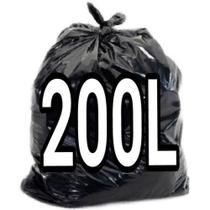 Saco De Lixo 200 Litros Preto 100Un Resistente