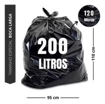 Saco De Lixo 200 Litros Preto Grosso Pct 4 Kg Uso Pesado Ultra Reforçado - Medital