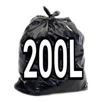 Saco De Lixo 200 Litros Preto Super Reforçado Cor:preto
