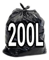 Saco de lixo 200 litros super reforçado grosso c/ 50 un